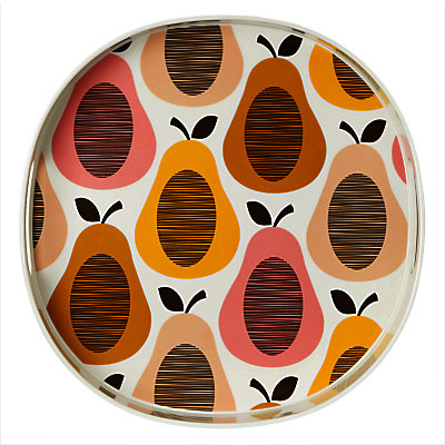 Orla Kiely Pear Melamine Tray, Candy Floss Orla Kiely Pear Melamine Tray, Candy Floss